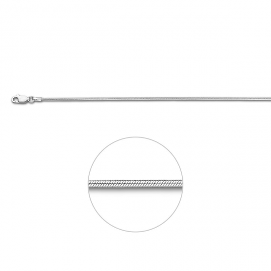 HUISCOLLECTIE 1002354 ZILVEREN SLANGCOLLIER 45 CM.