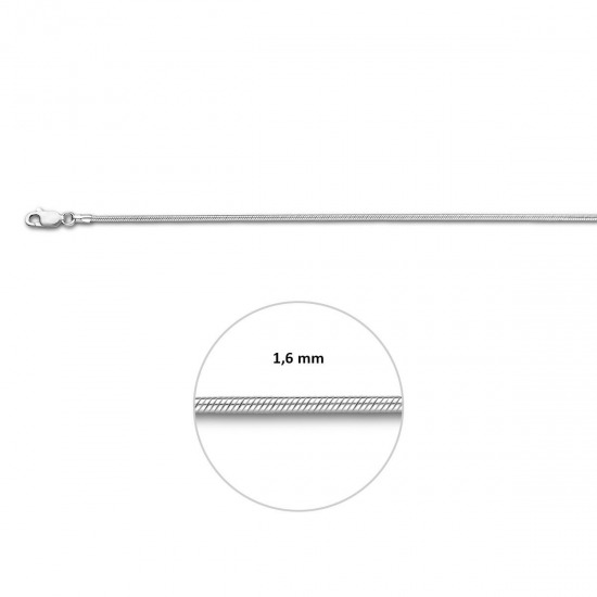 HUISCOLLECTIE 1002354 ZILVEREN SLANGCOLLIER 45 CM.