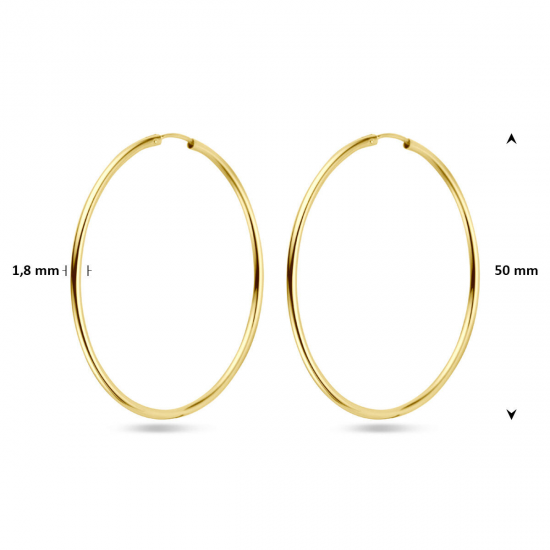 HUISCOLLECTIE 4013334 GOUDEN OORRINGEN 50MM.