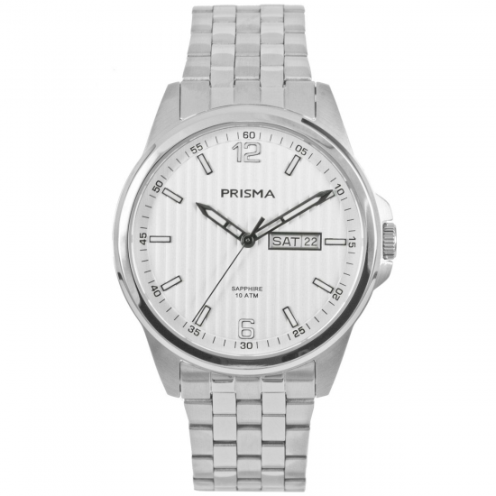 PRISMA P.1663 HERENHORLOGE STAAL 100M SAFFIER