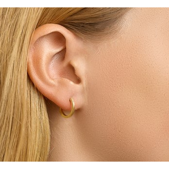 GOUDEN CREOLEN 14X2 MM GOUDEN CREOLEN 14X2 MM