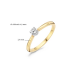 BLUSH 1187BZI GOUDEN RING BICOLOR MET ZIRKONIA BLUSH 1187BZI GOUDEN RING BICOLOR MET ZIRKONIA