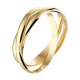 HUISCOLLECTIE 4020873 14 KARAAT GEELGOUDEN RING TROIS ANNEAUX