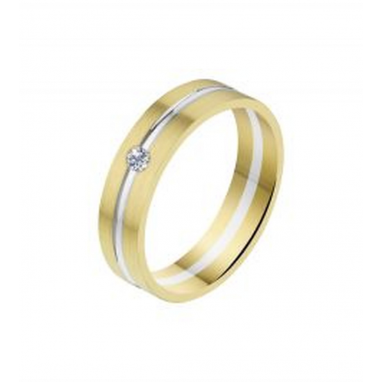 ANGELI DI BOSCA 584-5MM-0.06 CT. GOUDEN TROUWRING BICOLOR