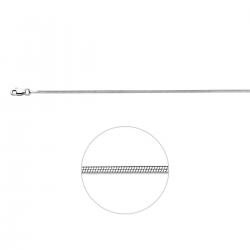 HUISCOLLECTIE 1300887 ZILVEREN SLANGCOLLIER GERHODINEERD 1.2MM