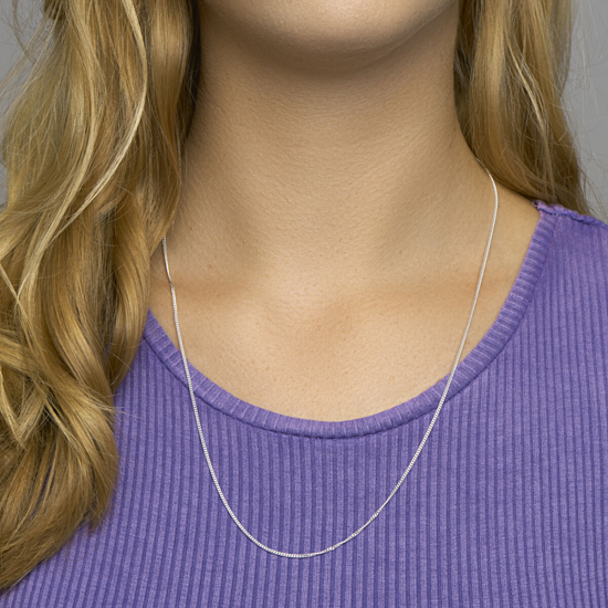 HUISCOLLECTIE 1002020 ZILVEREN COLLIER GOURMET 60 CM.