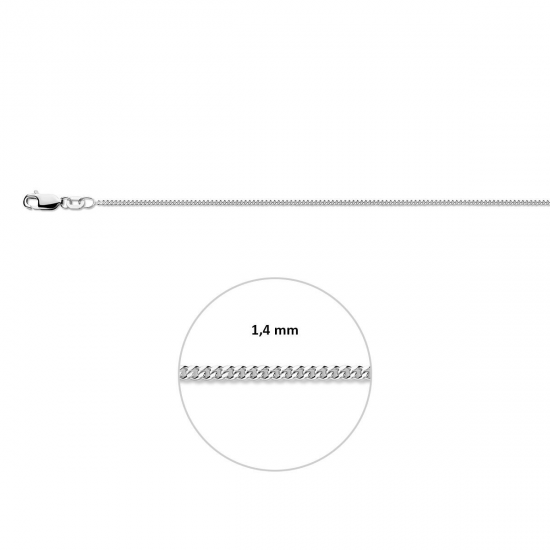 HUISCOLLECTIE 1002020 ZILVEREN COLLIER GOURMET 60 CM.