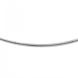 HUISCOLLECTIE 1302658 ZILVEREN COLLIER OMEGA 2 MM GERHODINEERD