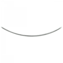 HUISCOLLECTIE 1302658 ZILVEREN COLLIER OMEGA 2 MM GERHODINEERD