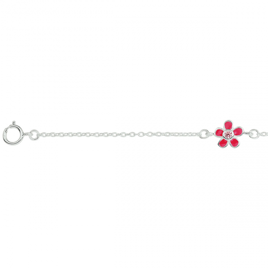 HUISCOLLECTIE 1020312 ZILVEREN ARMBANDJE EMAILLE EN ZIRKONIA