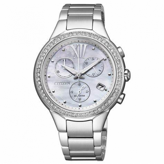 CITIZEN ECO-DRIVE DAMESHORLOGE STAAL ZIRKONIA