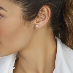 HUISCOLLECTIE 1011851 ZILVEREN OORKNOPPEN ZIRKONIA