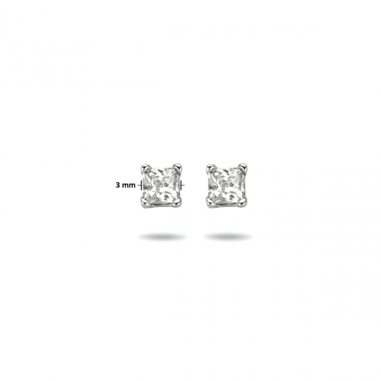 HUISCOLLECTIE 1011851 ZILVEREN OORKNOPPEN ZIRKONIA