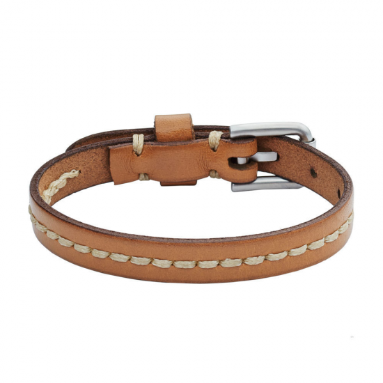 FOSSIL JF02374040 LEREN ARMBAND MET STALEN GESP VINTAGE CASUAL FOSSIL JF02374040 LEREN ARMBAND MET STALEN GESP VINTAGE CASUAL