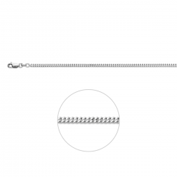 HUISCOLLECTIE 1002024 ZILVEREN GOURMETCOLLIER 60 CM.