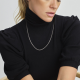 HUISCOLLECTIE 1002024 ZILVEREN GOURMETCOLLIER 60 CM.