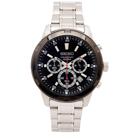 HORLOGES Dit trendy Seiko herenhorloge beschikt over een quartz