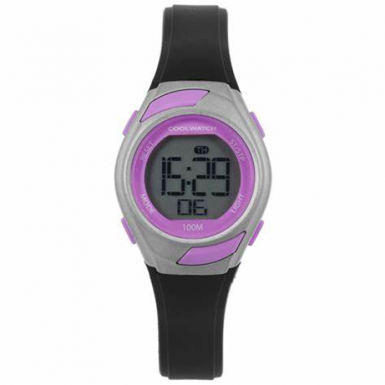 COOLWATCH KINDERHORLOGE KUNSTSTOF SPORTY DIGITAAL ZWART