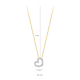 BLUSH 3072BZI GOUDEN COLLIER MET WITGOUDEN ZIRKONIA HART