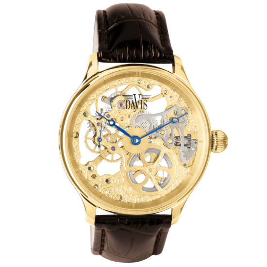 DAVIS HERENHORLOGE 0895 DOUBLÉ MECHANISCH SCELET DAVIS HERENHORLOGE 0895 DOUBLÉ MECHANISCH SCELET