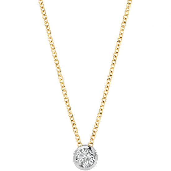 BLUSH 3601BDI GEELGOUDEN COLLIER MET HANGER DIAMANT