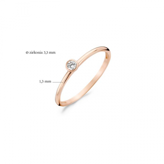 BLUSH 1198RZI ROODGOUDEN RING ZIRKONIA