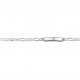 HUISCOLLECTIE 1005673 ZILVEREN PLAATARMBAND FIGARO 20 CM.