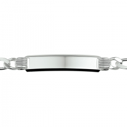 HUISCOLLECTIE 1005673 ZILVEREN PLAATARMBAND FIGARO 20 CM.
