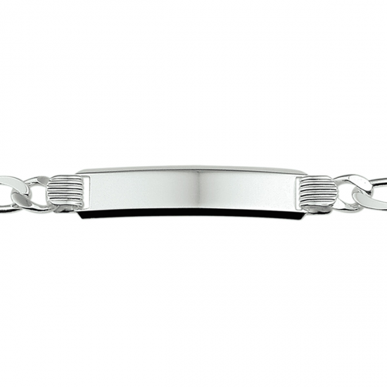 HUISCOLLECTIE 1005673 ZILVEREN PLAATARMBAND FIGARO 20 CM.