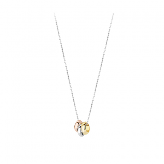 BLUSH 3055WYR WITGOUDEN COLLIER MET TRICOLOR HANGER BLUSH 3055WYR WITGOUDEN COLLIER MET TRICOLOR HANGER