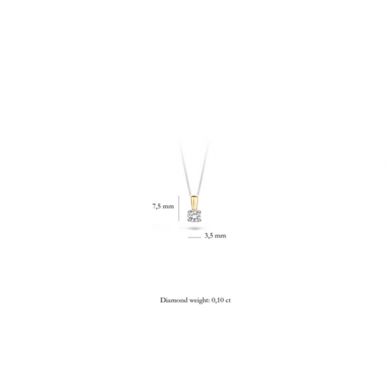 BLUSH 6601BDI GOUDEN HANGER BICOLOR MET DIAMANT