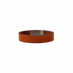 SON OF NOA 897 001-BROWN23 ARMBAND BRUIN LEER MET STALEN MAGNEETSLUITING