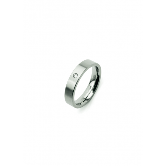 BOCCIA 0121-04 TITANIUM RING MET DIAMANT 0.03CT