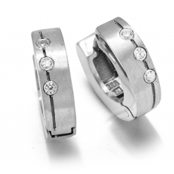 GALA DESIGN T0206 ZILVEREN OORRINGEN MET ZIRKONIA