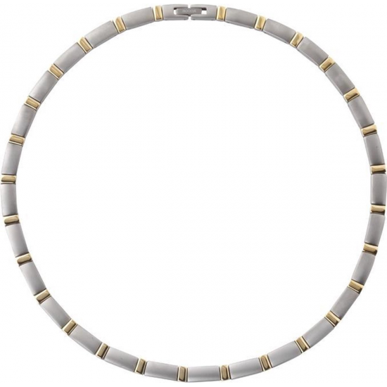 BOCCIA 0845-02 TITANIUM COLLIER BICOLOR GOLDPLATED