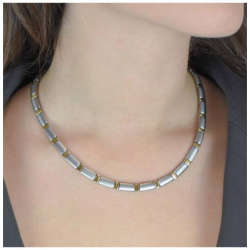BOCCIA 0845-02 TITANIUM COLLIER BICOLOR GOLDPLATED