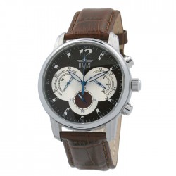 DAVIS 1263 HERENHORLOGE STAAL CHRONO CRYPTIC