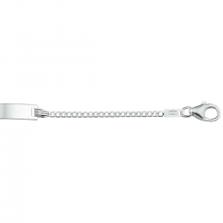 HUISCOLLECTIE 1005601 ZILVEREN PLAATARMBANDJE GOURMET 9-11 CM.