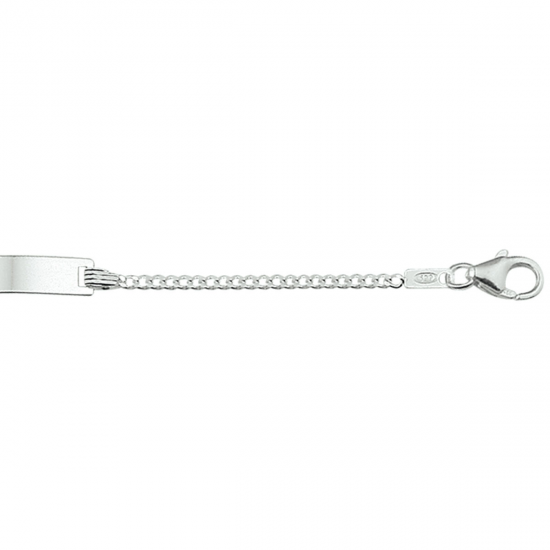 HUISCOLLECTIE 1005601 ZILVEREN PLAATARMBANDJE GOURMET 9-11 CM.