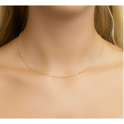 HUISCOLLECTIE 4022338 14 KARAAT GEELGOUDEN COLLIER FANTASIE BLOKJES