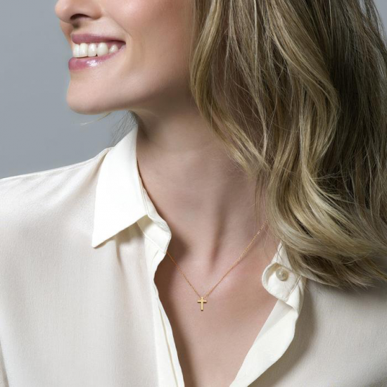 BLUSH 3091YGO GOUDEN COLLIER MET GEELGOUDEN KRUISJE