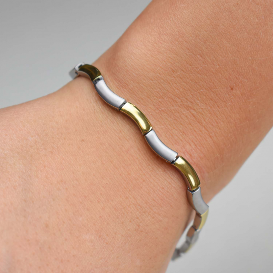 BOCCIA 0370-02 TITANIUM ARMBAND BICOLOR MAT-POLI BOCCIA 0370-02 TITANIUM ARMBAND BICOLOR MAT-POLI