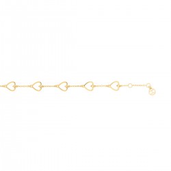 TOMMY HILFIGER JEWELS STAAL VERGULD ARMBAND HEART