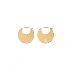 TOMMY HILFIGER JEWELS TJ2780263  STALEN OORRINGEN VERGULD HOOP DISC