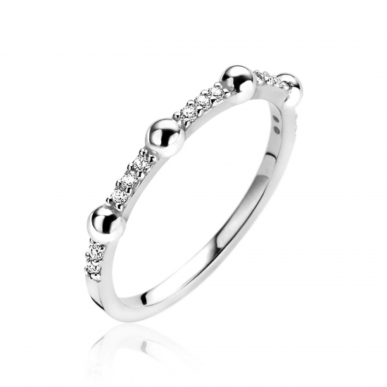 ZINZI ZILVEREN RING ZIRKONIA SIDER ZIR1596