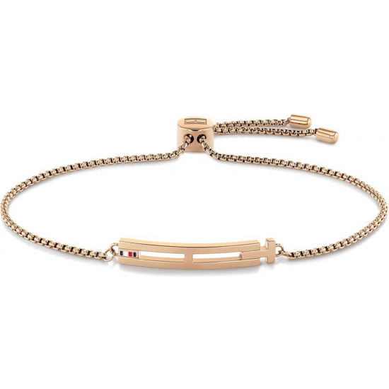 TOMMY HILFIGER JEWELS STAAL ROSÉ VERGULD ARMBAND ADJUST