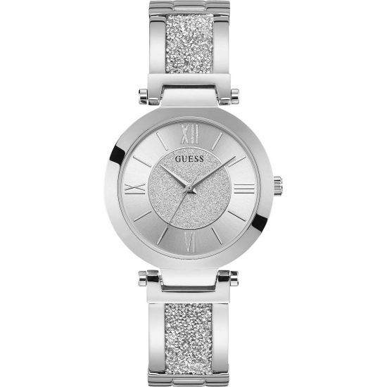 GUESS W1288L1 DAMESHORLOGE  STAAL ZIRKONIA