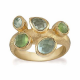 RABINOVICH 75303303 GOUD OP ZILVER RING MET AQUAMARIJ N EN SERPENTIJN LEAVES RABINOVICH 75303303 GOUD OP ZILVER RING MET AQUAMARIJ N EN SERPENTIJN LEAVES