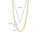 TI SENTO 3958ZY ZILVER VERGULD COLLIER JASSERON ZIRKONIA