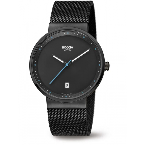 BOCCIA 3615-02 HERENHORLOGE TITANIUM SAFFIERGLAS BOCCIA 3615-02 HERENHORLOGE TITANIUM SAFFIERGLAS